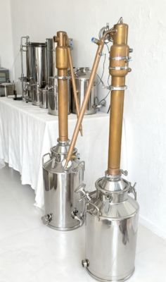 Apparecchiature di distillazione in acciaio inossidabile da 50 litri per la produzione di brandy, whisky e rum